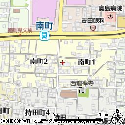 愛媛県松山市南町周辺の地図