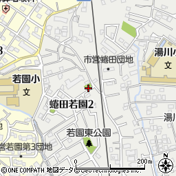 蜷田公園トイレ周辺の地図