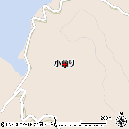 徳島県阿南市椿町小曲り周辺の地図