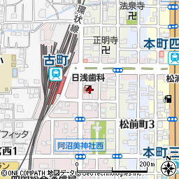 愛媛県松山市味酒町3丁目8周辺の地図