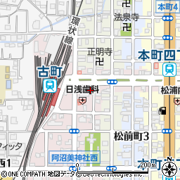 愛媛不動産会館周辺の地図