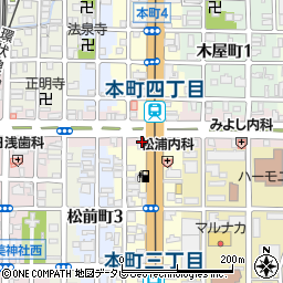 愛媛銀行本町支店周辺の地図