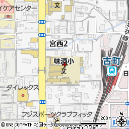 愛媛県松山市宮西周辺の地図