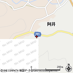 徳島県那賀郡那賀町阿井小山周辺の地図