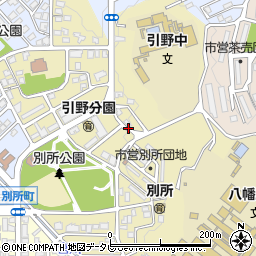 福岡県北九州市八幡西区別所町周辺の地図