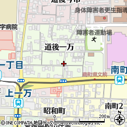 愛媛県松山市道後一万周辺の地図