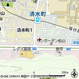 愛媛県松山市鉄砲町周辺の地図