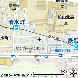 松山市清水２区集会所周辺の地図