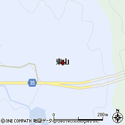 徳島県阿南市新野町東山周辺の地図