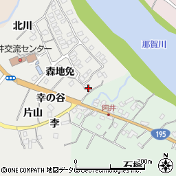 徳島県那賀郡那賀町阿井こおやくち周辺の地図