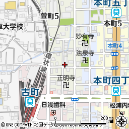 愛媛県社会保険労務士会周辺の地図