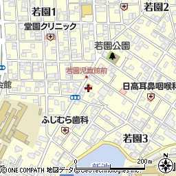 小倉若園郵便局周辺の地図