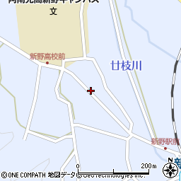 徳島県阿南市新野町反古田周辺の地図