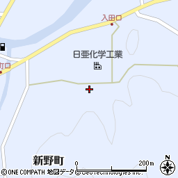 徳島県阿南市新野町入田52周辺の地図