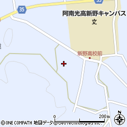 徳島県阿南市新野町（室ノ久保）周辺の地図