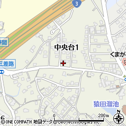 福岡県遠賀郡岡垣町中央台1丁目4-9周辺の地図