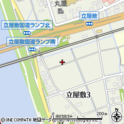 福岡県水巻町（遠賀郡）立屋敷周辺の地図