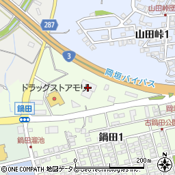 遠賀信用金庫本部　監査部周辺の地図