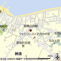 神湊公民館周辺の地図