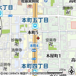 愛媛信用金庫松山本町支店周辺の地図