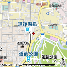 愛媛銀行道後支店 ＡＴＭ周辺の地図