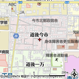 愛媛県松山市道後今市周辺の地図