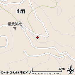 徳島県那賀郡那賀町出羽西浦周辺の地図