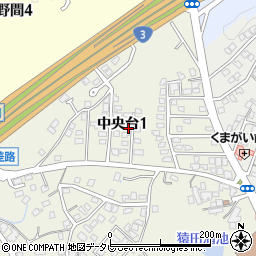 福岡県遠賀郡岡垣町中央台1丁目周辺の地図
