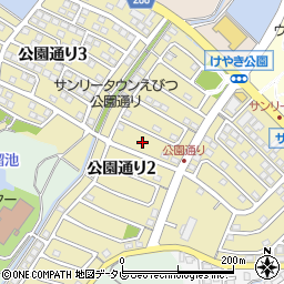 福岡県遠賀郡岡垣町公園通り周辺の地図