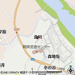 徳島県那賀町（那賀郡）阿井（北川）周辺の地図