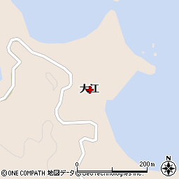 徳島県阿南市椿町大江周辺の地図
