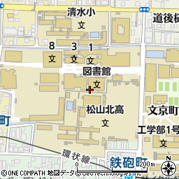 松山大学学生部　保健室周辺の地図