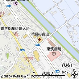 洋服の青山八幡永犬丸店周辺の地図