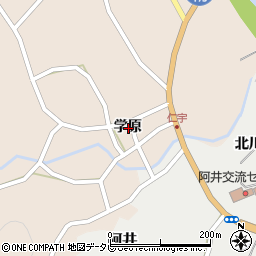 徳島県那賀郡那賀町仁宇学原周辺の地図