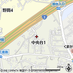 福岡県遠賀郡岡垣町中央台1丁目4-16周辺の地図