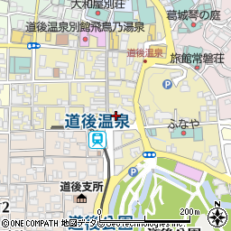 松山市役所　道後観光案内所周辺の地図