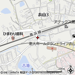 愛媛県松山市衣山周辺の地図