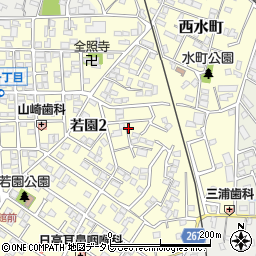 若園二丁目公園周辺の地図