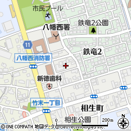 福岡県北九州市八幡西区相生町17周辺の地図