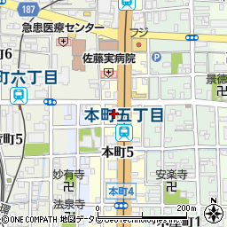 株式会社三福綜合不動産　アパマンショップ松山北店周辺の地図