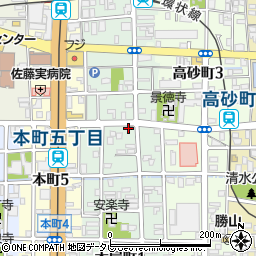 城北交番周辺の地図