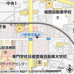 愛媛県松山市六軒家町4-16周辺の地図