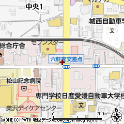 愛媛県松山市六軒家町4-22周辺の地図