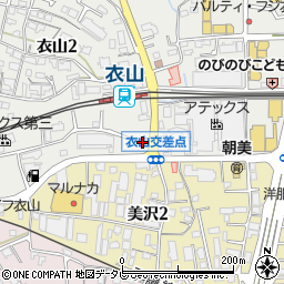 ファミリーマート衣山駅前店周辺の地図