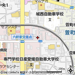 愛媛県松山市六軒家町4-8周辺の地図