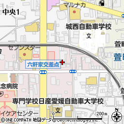 愛媛県松山市六軒家町4-7周辺の地図