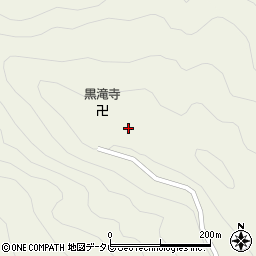 徳島県那賀郡那賀町阿津江黒滝山周辺の地図