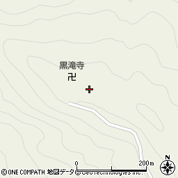 徳島県那賀町（那賀郡）阿津江（黒滝山）周辺の地図