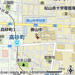 愛媛県松山市清水町周辺の地図