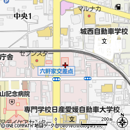 愛媛県松山市六軒家町4-20周辺の地図